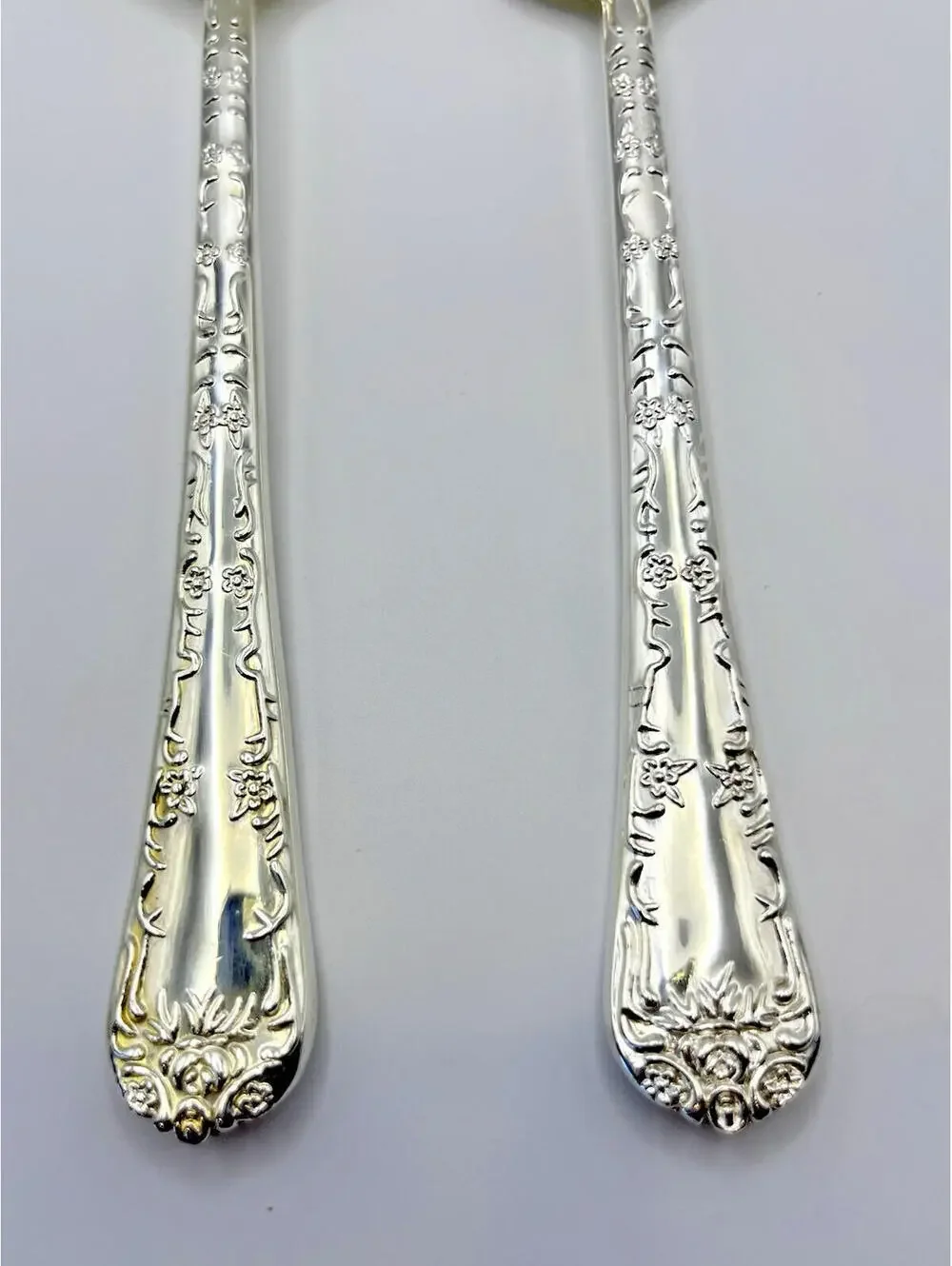 WM Roger Enchanted Set Rose Vintage Silverplate by IS Service for 8, with 42 pcs